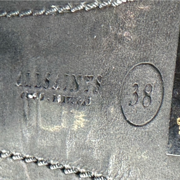 All Saints Black Snake Manifest Ankle Boots - Size 38 - Picture 6 of 7